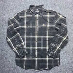 Carhartt Men Original Fit Plaid Flannel Long Sleeve Button Up Shirt Size M
